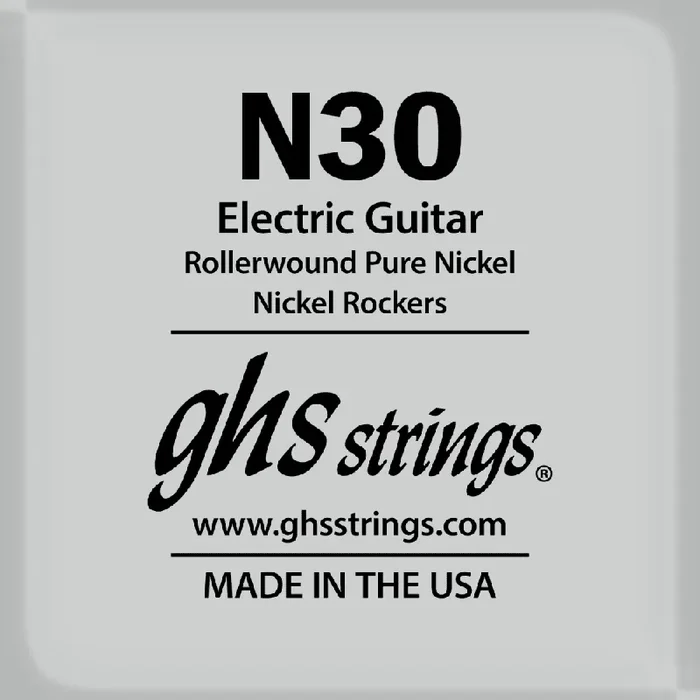 GHS Rollerwound Pure Nickel 30 (.030‚Äù) Electric Guitar Single String