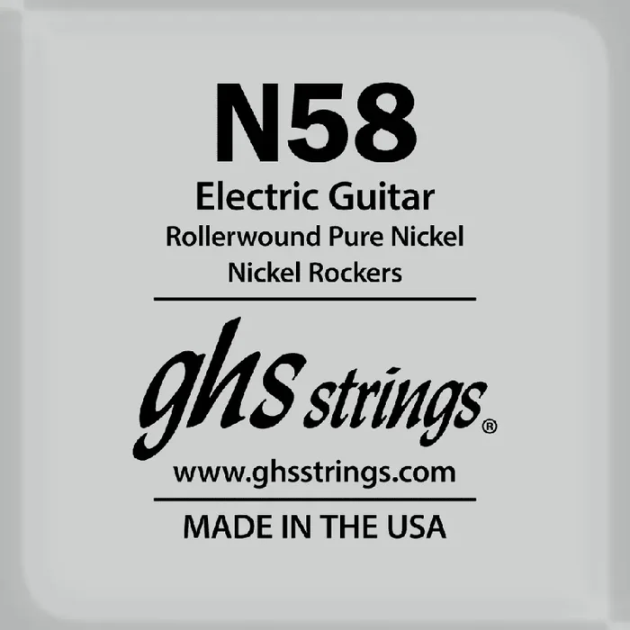 GHS Rollerwound Pure Nickel 58 (.058‚Äù) Electric Guitar Single String