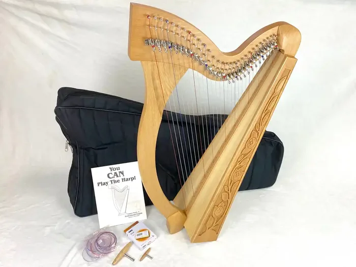 Gold Harp Bundle – Heritage 29-String Minstrel Harp