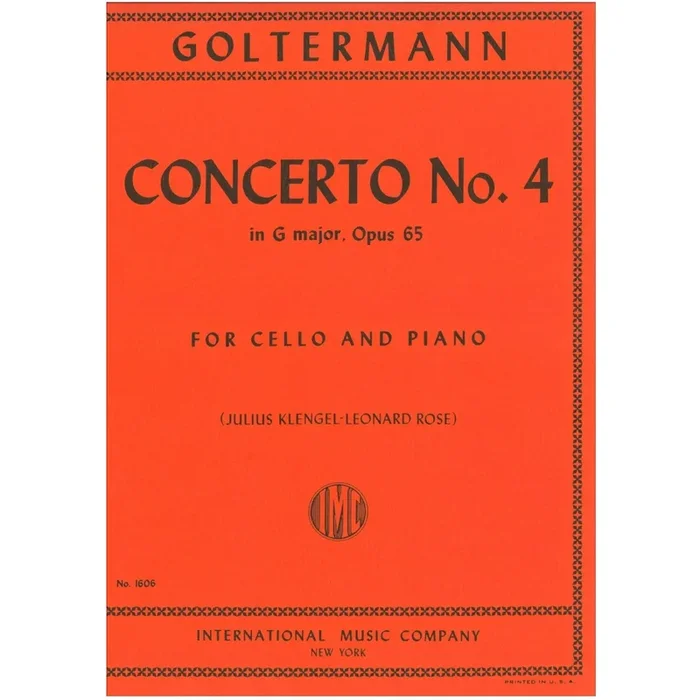 Goltermann, George – Cello Concerto No.4 G Major Op.65