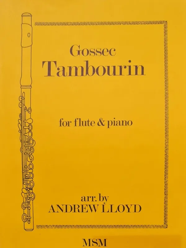 Gossec Tambourin (for Flute and Piano)