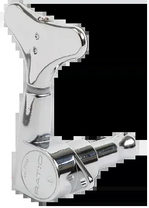 Graph Tech Ratio M/Heads Bass 2+2 Modern Machine Heads, Chrome 23:1-48:1 Gear Ratio