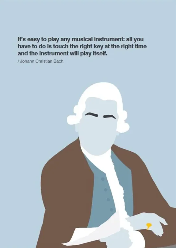 Greetings Card Bach Portrait