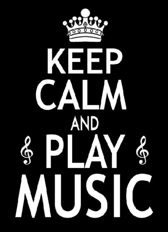 Greetings Card Keep Calm and Play Music