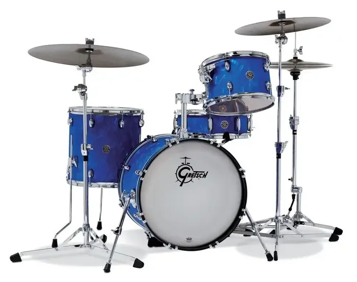 Gretsch Catalina Club Bop Jazz Drum Kit 18″ – Blue Satin Flame