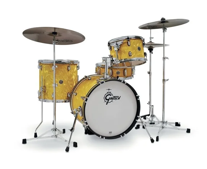 Gretsch Catalina Club Bop Jazz Drum Kit 18″ – Yellow Satin Flame