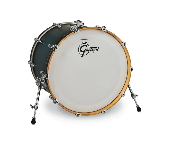 Gretsch Renown Maple 22 ” x 18 ” Bass Drum in Satin Antique Blue Burst