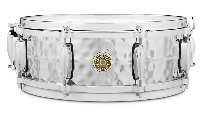 Gretsch USA Custom 5×14 Hammered Chrome Over Brass Snare Drum