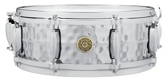 Gretsch USA Snare Drum Hammered Chrome Over Brass 14×5″