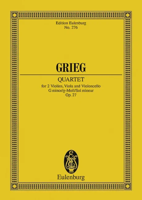 Grieg, Edvard : Grieg, Edvard : String Quartet G minor, – string quartet – Schott Digital
