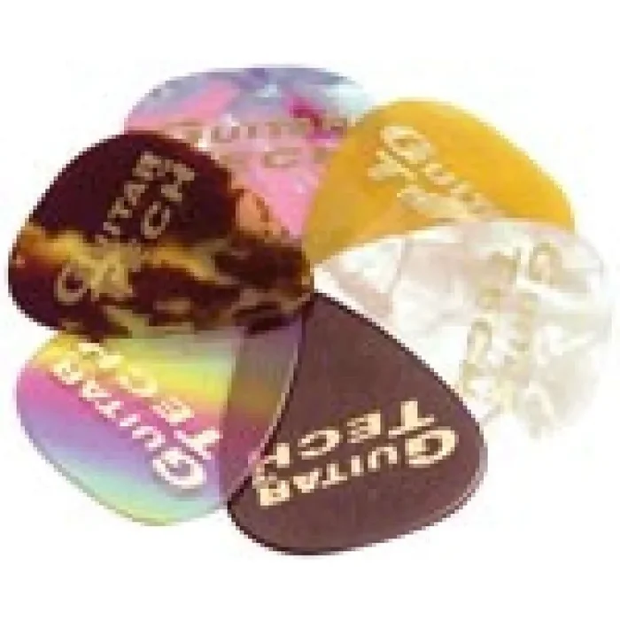 Guitar Tech Plectrum GT101 Assorted Triangular Celluloid. 0.7mm. Pack o