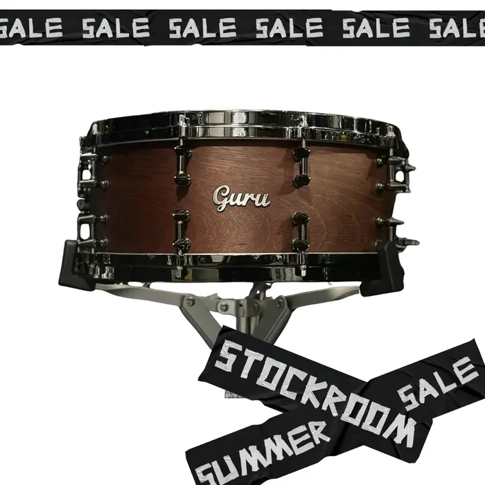 Guru 14″ Steam Bent Walnut Snare Drum 964