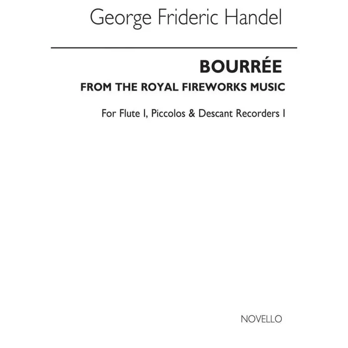 Händel, Georg Friedrich – Bourree From The Fireworks Music (Flt/Des Rec 1)