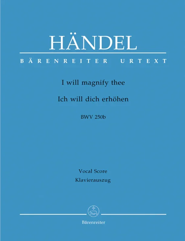 Handel: I Will Magnify Thee – Vocal Score