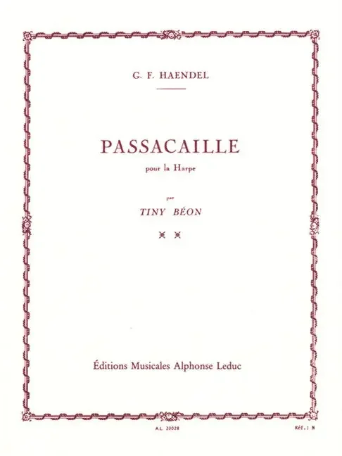Handel Passacaille for Harp
