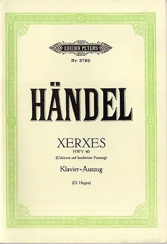 Handel : Xerxes Voice & Piano (Peters)