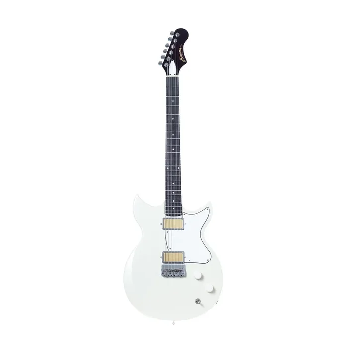 Harmony Standard Series Rebel Electric Guitar w/Case, RW FB, Pearl White