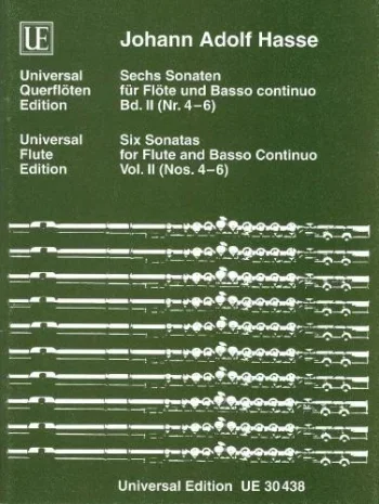 Hasse : Six Sonatas: Vol 2: Flute & Piano (Universal)