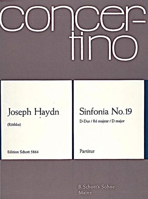 Haydn, Joseph : Haydn, Joseph : Symphony No. 19 D Major, – orchestra – Schott Digital