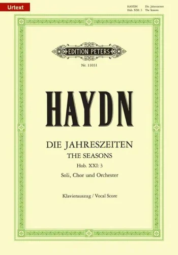 Haydn : The: Jahreszeiten Die: XXXI: 3: German and English: Vocal Score (Peters)