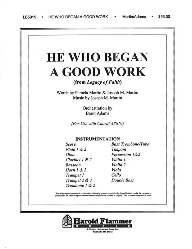 He Who Began A Good Work From Legacy Of Faith Or Book