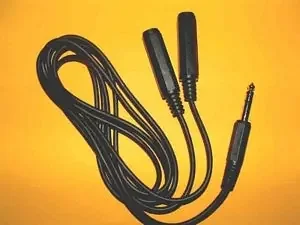 Headphone Splitter Cable 6.35mm / 1/4″ Jack – 2x Jack Sockets