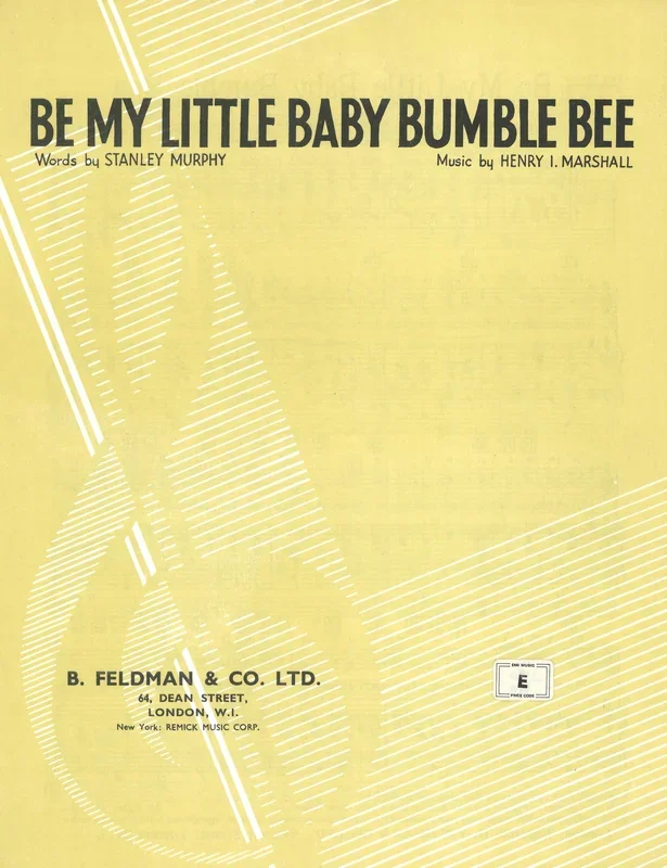 Henry Marshall : Henry Marshall : Be My Little Baby Bumble Bee – Guitar, Piano, Voice – Faber Digital