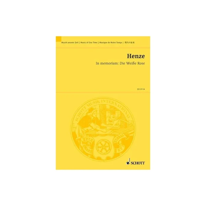 Henze, Hans Werner – In memoriam: Die Weiße Rose
