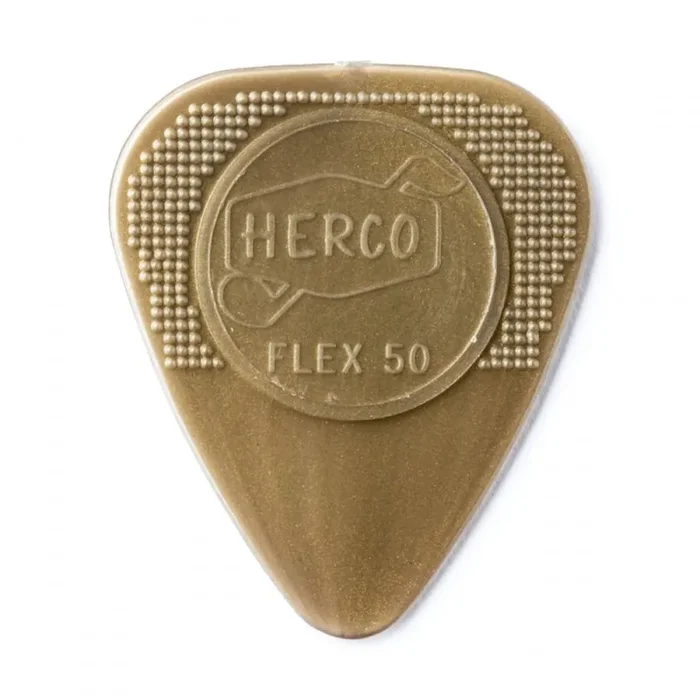 Herco Flex 50 Gold Nylon Plectrum, Light (12-Pack)