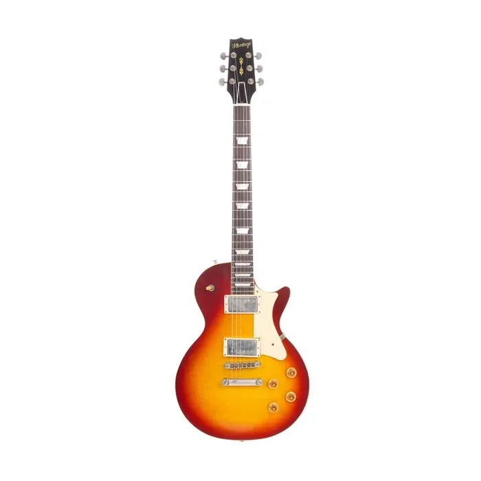 Heritage Custom Shop Core Collection H-150 Plain Top Electric Guitar with Case, Dark Cherry Sunburst, Artisan Aged