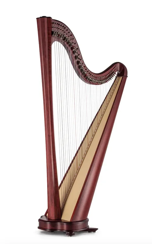 Hermes 40 string harp (BioCarbon strings) in mahogany finish by Salvi
