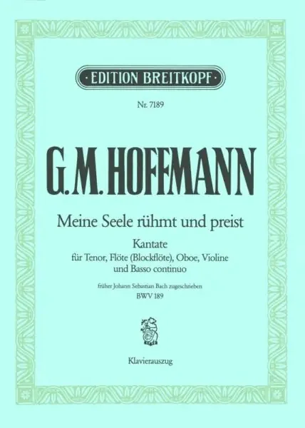 Hoffmann Come, my spirit, come exalt