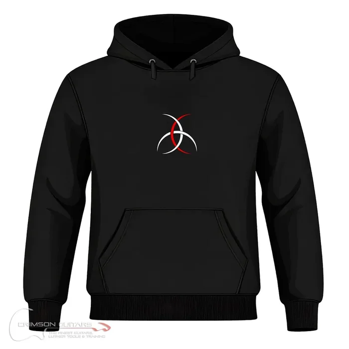Hoodie – Crimson Guitars Triple Moon Emblem – Black – PRE ORDER