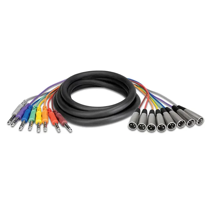 HOSA Balanced Snake 8 x 1/4 in TRS to XLR3M – 2M