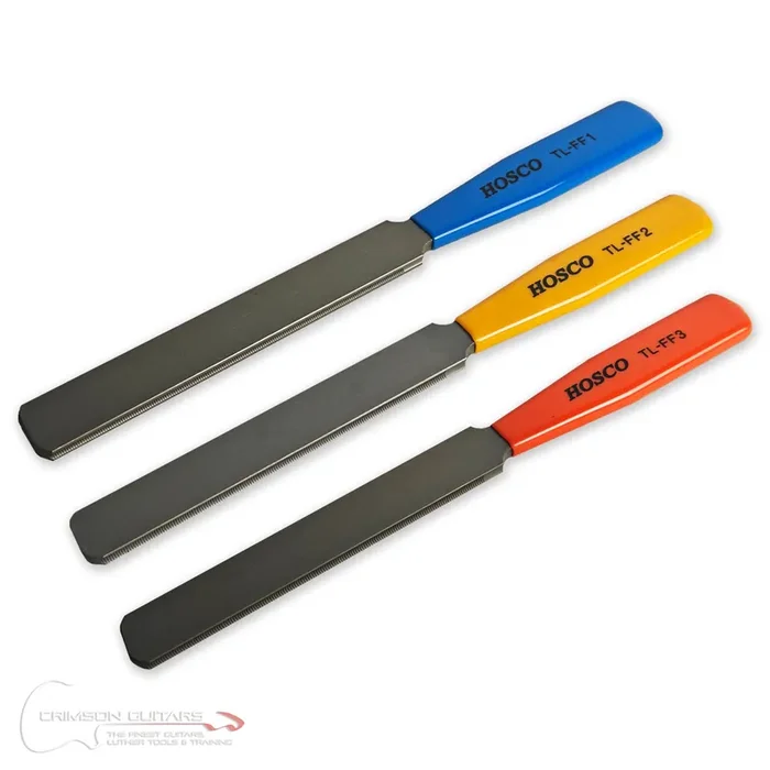 Hosco Double Sided Fret Crowning File – Set of 3 – Small, Medium & Large