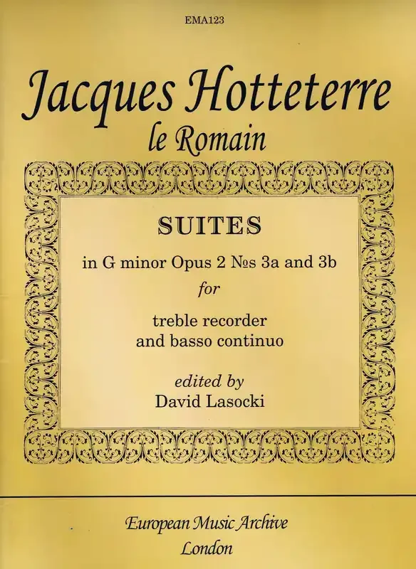 Hotteterre Two Suites in G Minor for Treble Recorder and Basso Continuo