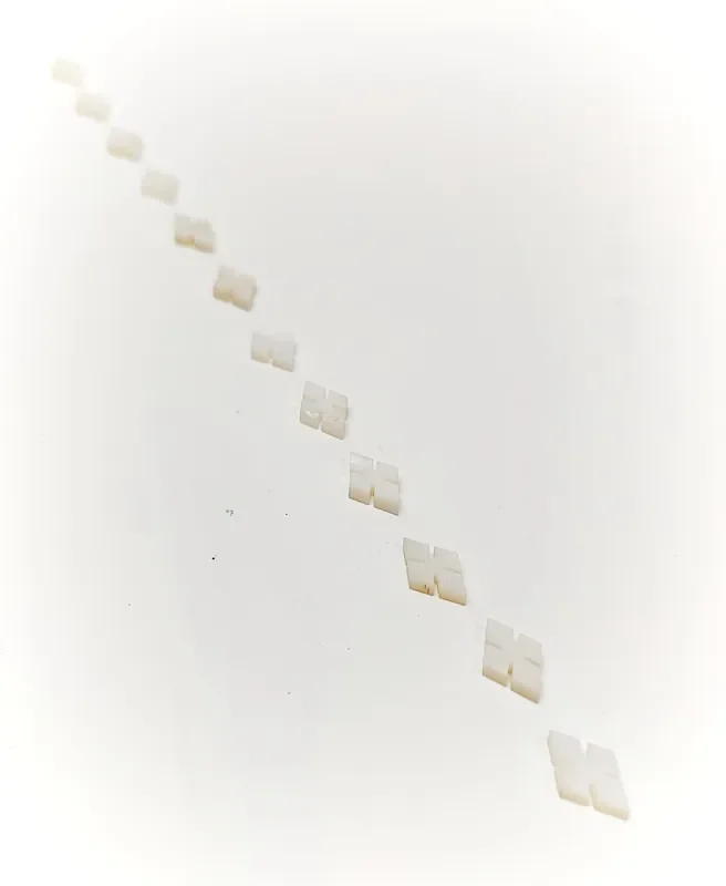 Inlay Set – Notched Diamonds – Mother of Pearl – Set of 12