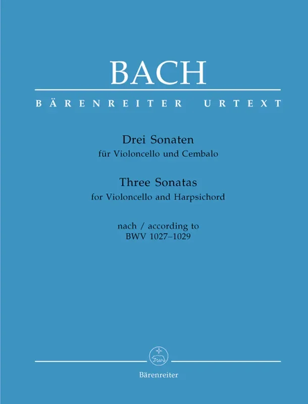 J. S. Bach 3 Sonatas for Violoncello and Harpsichord