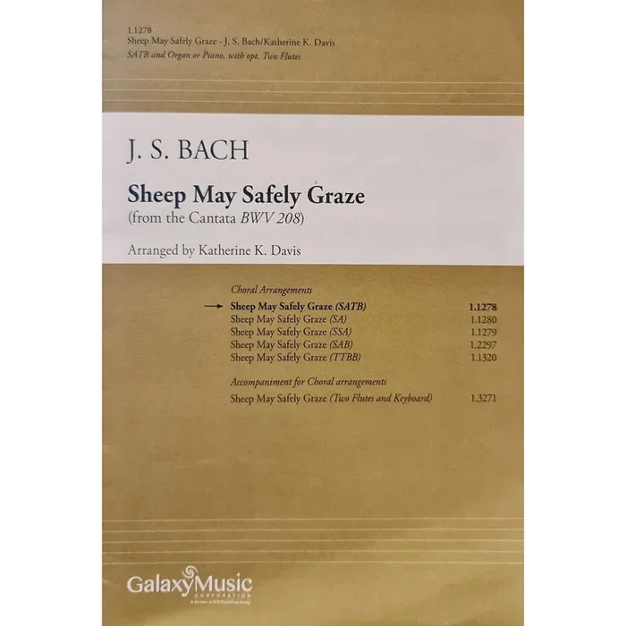 J. S. Bach Sheep May Safely Graze (SATB)