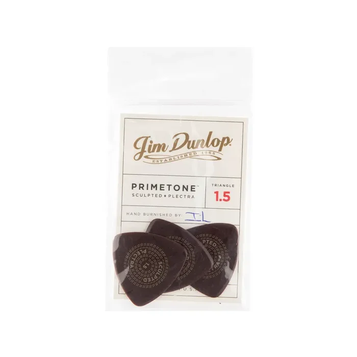 Jim Dunlop 513 Primetone Triangle Smooth Pick, 1.5mm, 3-Pack