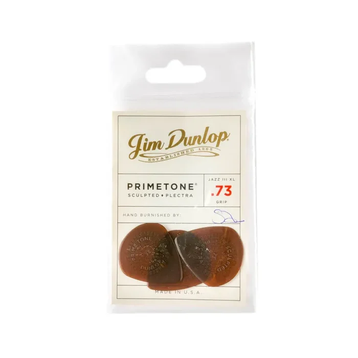 Jim Dunlop 520 Primetone Jazz III XL Grip Pick, .73mm, 3-Pack