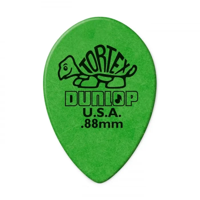 Jim Dunlop .88mm Small Teardrop Picks Green – 6-Pack