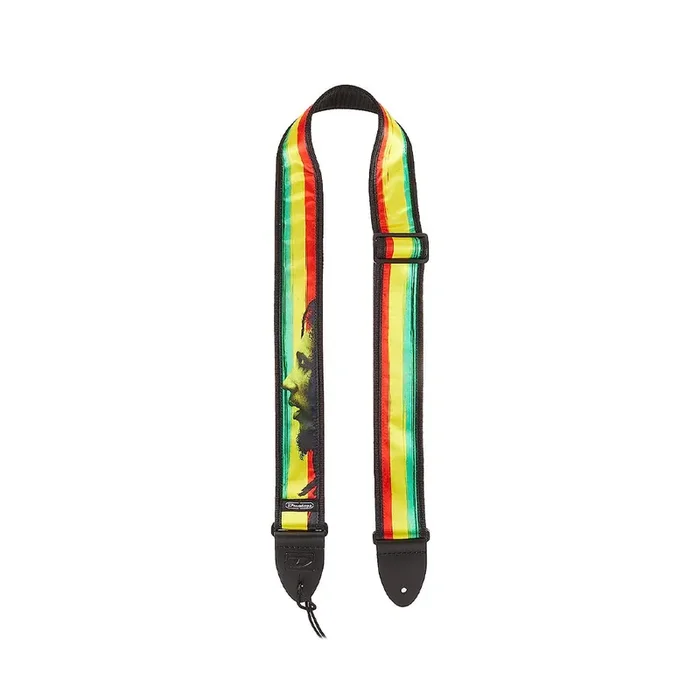 Jim Dunlop BOB05 Bob Marley Signature Guitar Strap, Marley Face