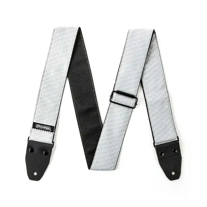 Jim Dunlop D67-12 Jacquard Guitar Strap, Cube Hatch Light Grey