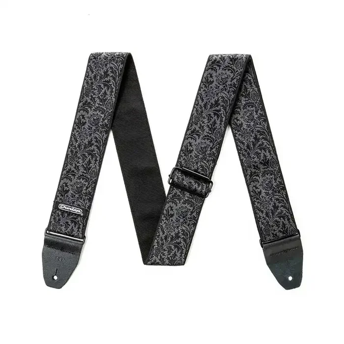 Jim Dunlop D67-14 Jacquard Guitar Strap, Black Thistle