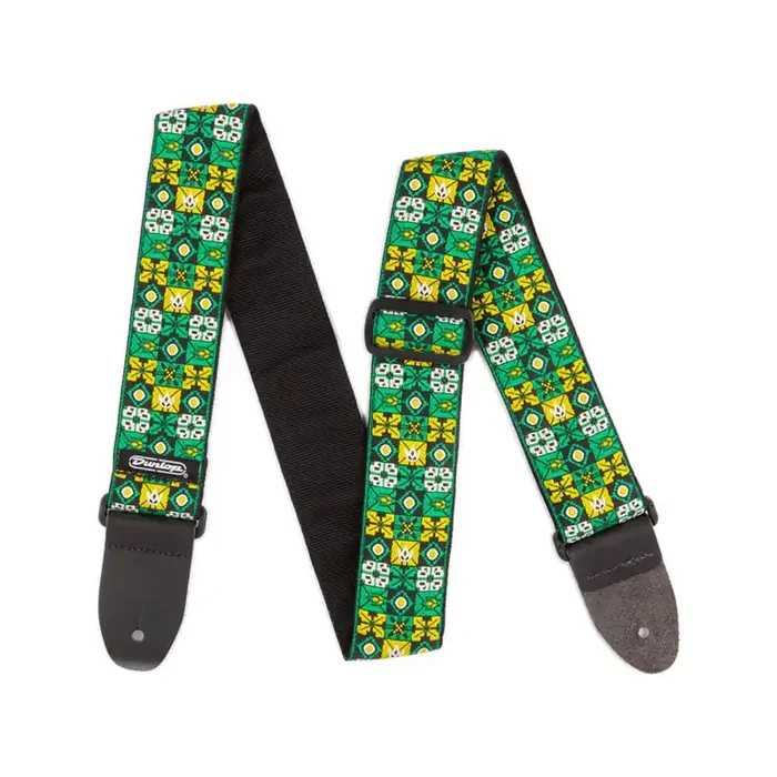 Jim Dunlop D6701GN Jacquard Weave Guitar Strap, Winterland Green