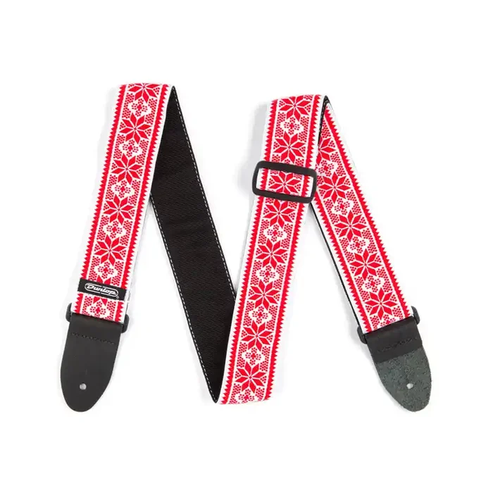 Jim Dunlop D6702RD Jaquard Weave Guitar Strap, Fillmore Red