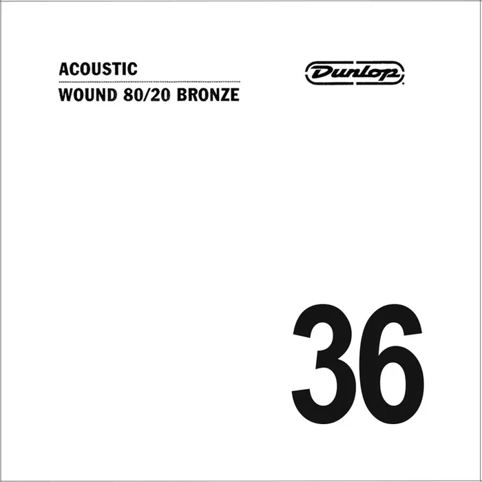 Jim Dunlop DAB36 80/20 Bronze Acoustic Guitar String, .036