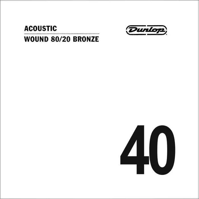 Jim Dunlop DAB40 80/20 Bronze Acoustic Guitar String, .040