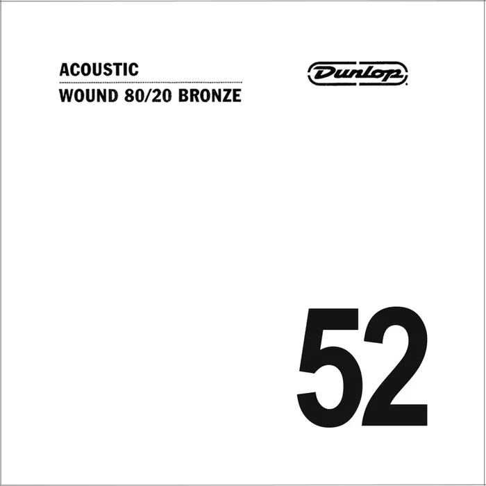 Jim Dunlop DAB52 80/20 Bronze Acoustic Guitar String, .052